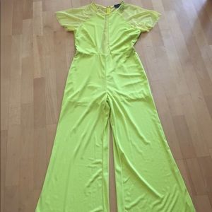 Akira Chicago Yellow Bell Bottom Jumpsuit SZ Med